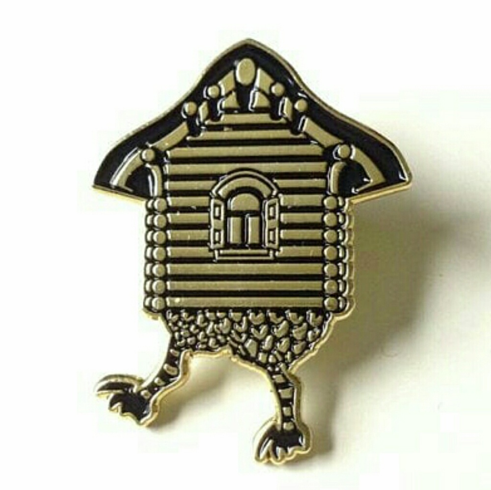 original enamel pin: Baba Yaga house